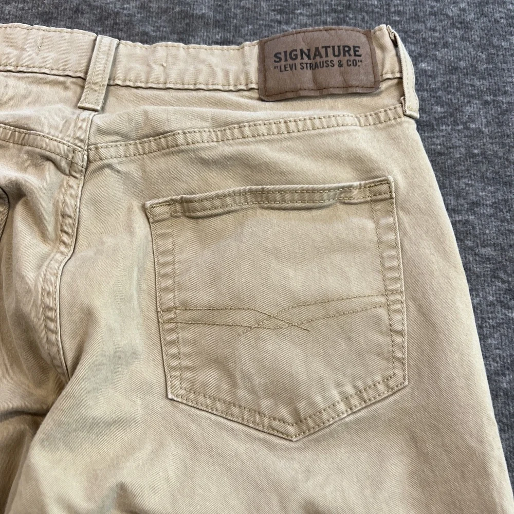 Levi Strauss Signature Athletic‎ Fit Denim Jeans Size 30x32 Tan Ready To Wear
